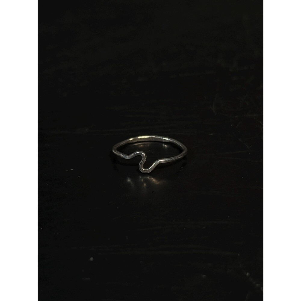 Sterling Silver Thin Wave Ring Size 7